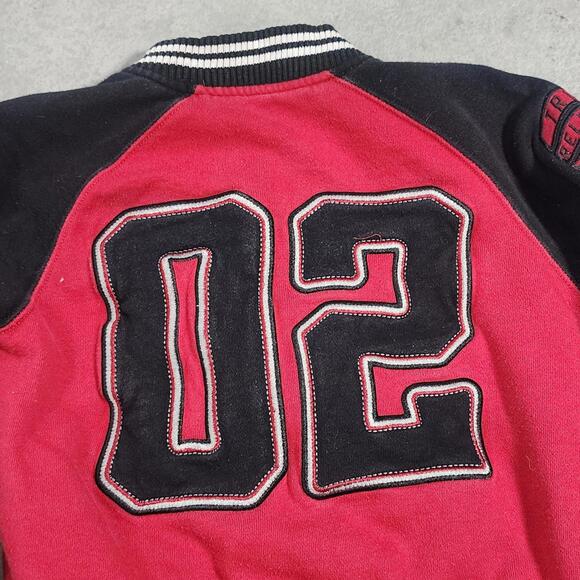 True Religion Red and Black Letterman Jacket Size 4T - Picture 6 of 7